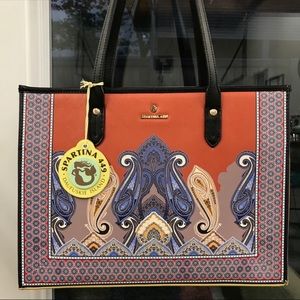 NWT Spartina Multicolored Paisley Medium Tote